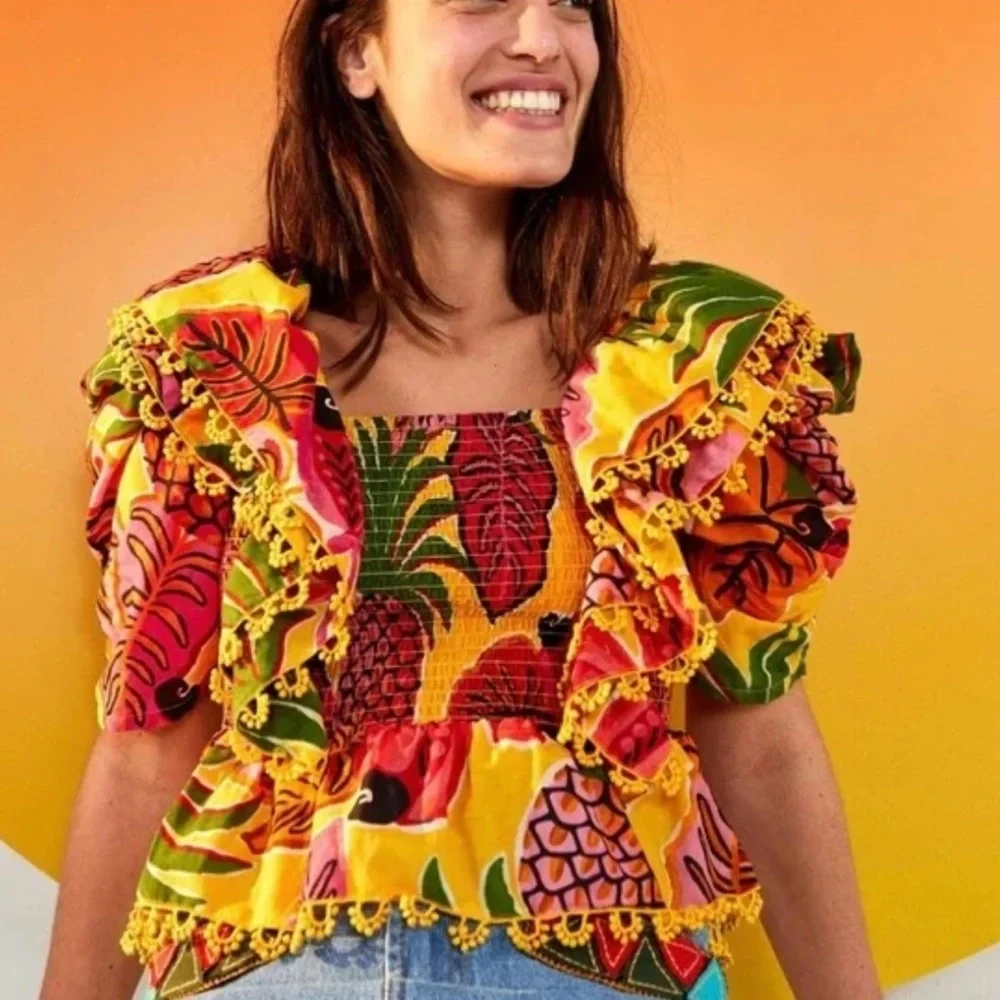 FARM Rio Multicolor Ruffled Blouse - Picture 2 of 5